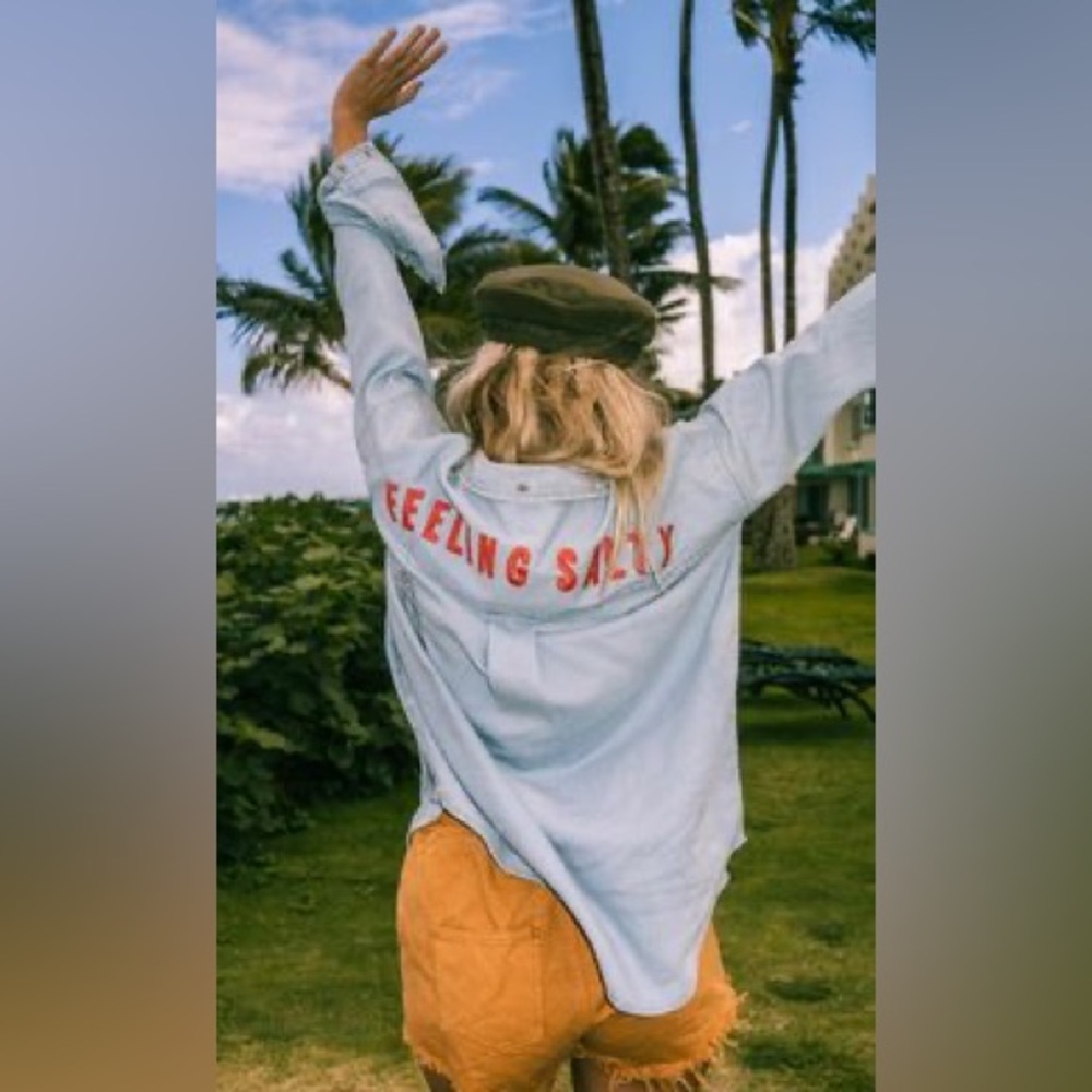 Feelin Salty denim button up